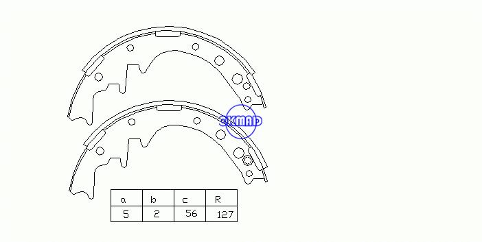 TOYOTA DYNA Platform/Chassis HIACE II Box III Wagon IV Pickup VW TARO Brake shoes FMSI: 2156-S523 OEM:04495-35051 MK2260 GS8170, OK-BS043